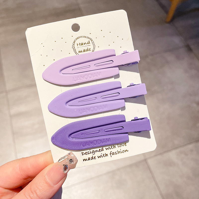 Ciervo blanco mismo estilo de horquilla sin costuras lado femenino frente flequillos clip lateral pequeño clip de maquillaje horquilla de pico de pato clip tocado