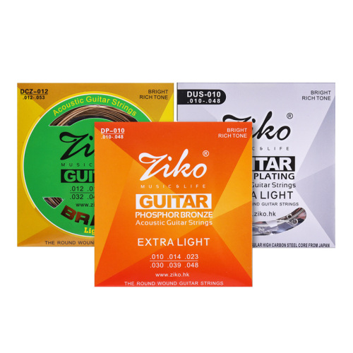 ZIKO Leo guitar strings set of 6 folk guitar strings acoustic guitar strings guitar black line full set of guitar strings