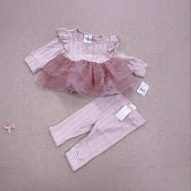 公主裙女孩婴幼儿0-18M二件套装现货批发四季通用