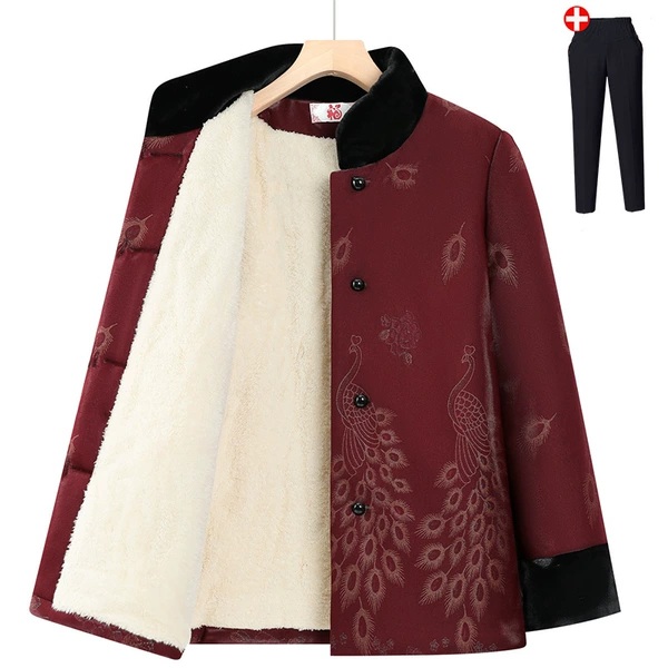 Red winter trousers