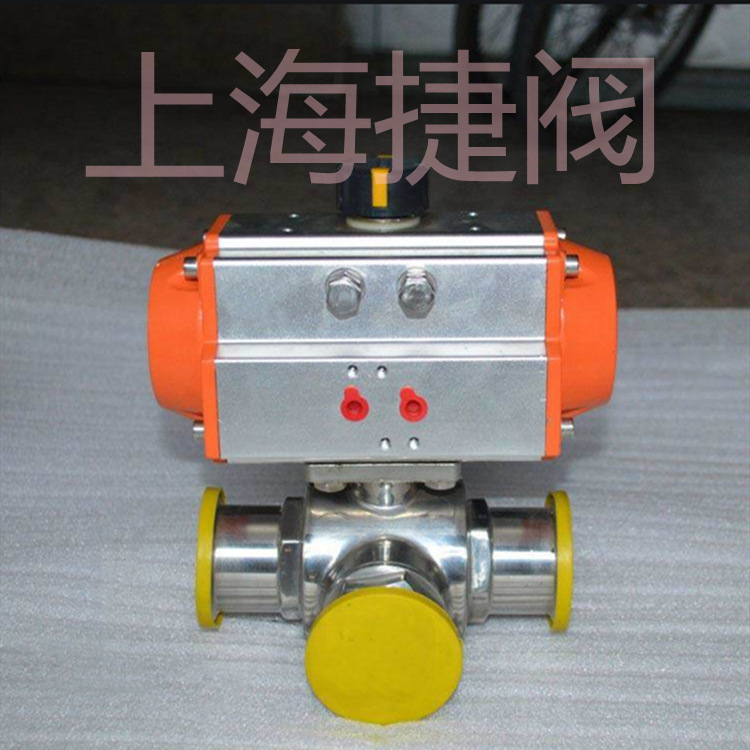 Q681F 304 气动卡箍快装球阀 气动不锈钢卫生级快装直通球阀