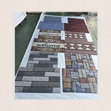 新款欧式橡胶底植绒地垫防滑垫门垫橡胶脚垫地垫户外垫45*75cm