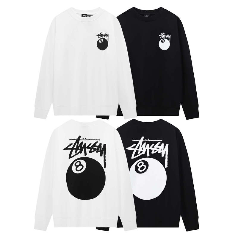 Cross-Border Trendy Brand Stu High-Quality Printed Terry Knitwear Men's Knitwear Autumn and Winter Lazy Style