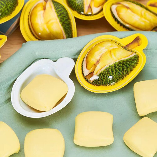 Trendy Creative 3D Durian Candies – Bulk Wholesale Wedding Favors, Thai-Style Durian Milk Candies, Perfect for Office & Casual Snacking