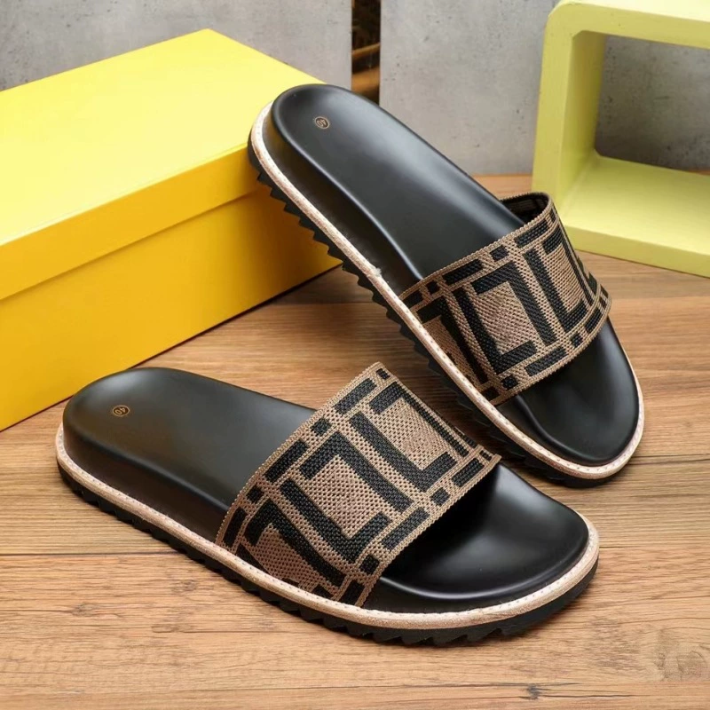 Вьетнам Камбоджа Сингапур мужские сандалии 2023 Лето Новое поступление тканая универсальная модная верхняя одежда с буквенным принтом