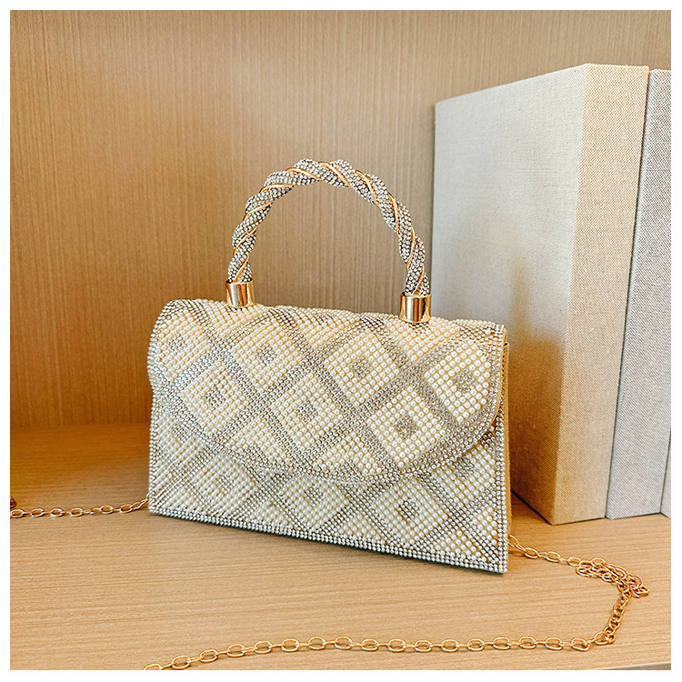 2025 nueva cadena de perlas transfronterizas bolsas de cena bolsas de mano bolsas de noche de moda de fiesta