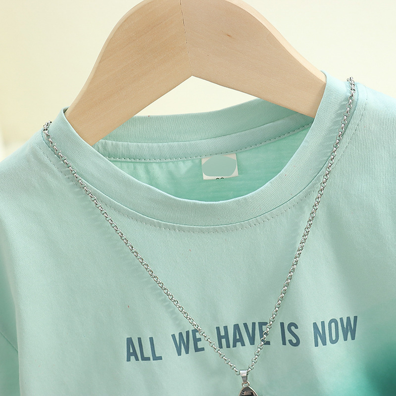 7814 Camiseta de manga corta para niños 2025 nuevos niños guapos moda tie-dye tops de media manga para niños ropa de verano para bebés