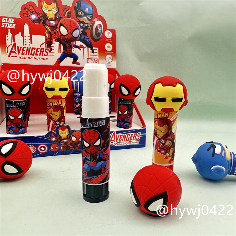 Marvel heroes modelado pegamento sólido de gran capacidad para estudiantes de primaria dibujos animados adorables Spiderman Iron Man niños.