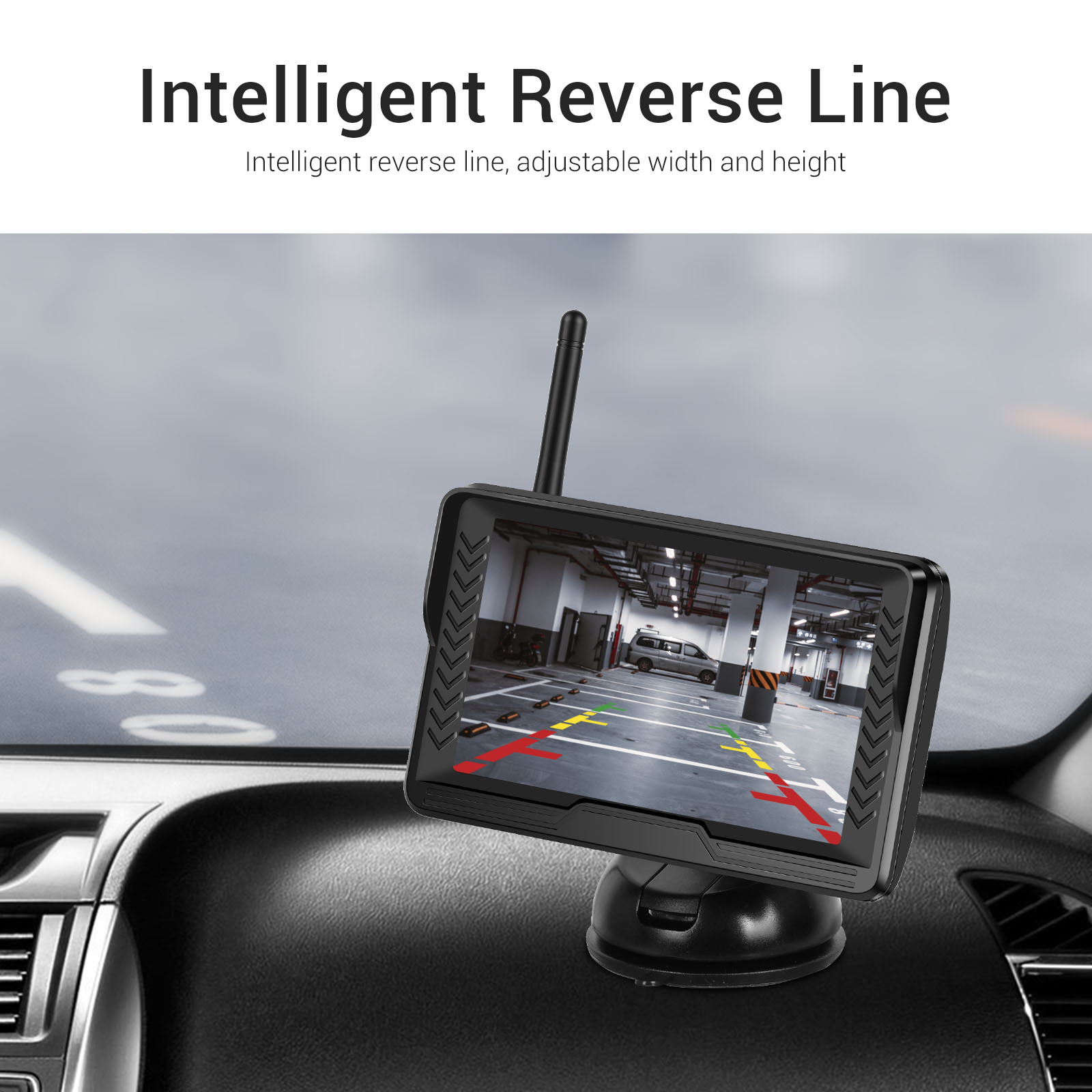 Cross-border 5inch HD AHD Car Monitor Digital Wireless Single-Channel Video Input Reverse Rearview Camera