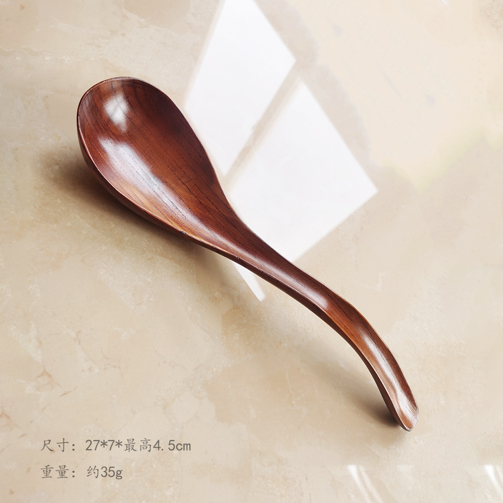 27*7 오목한 손잡이가있는 곡선 수프 스푼 (매일 싱글 테일 용품)