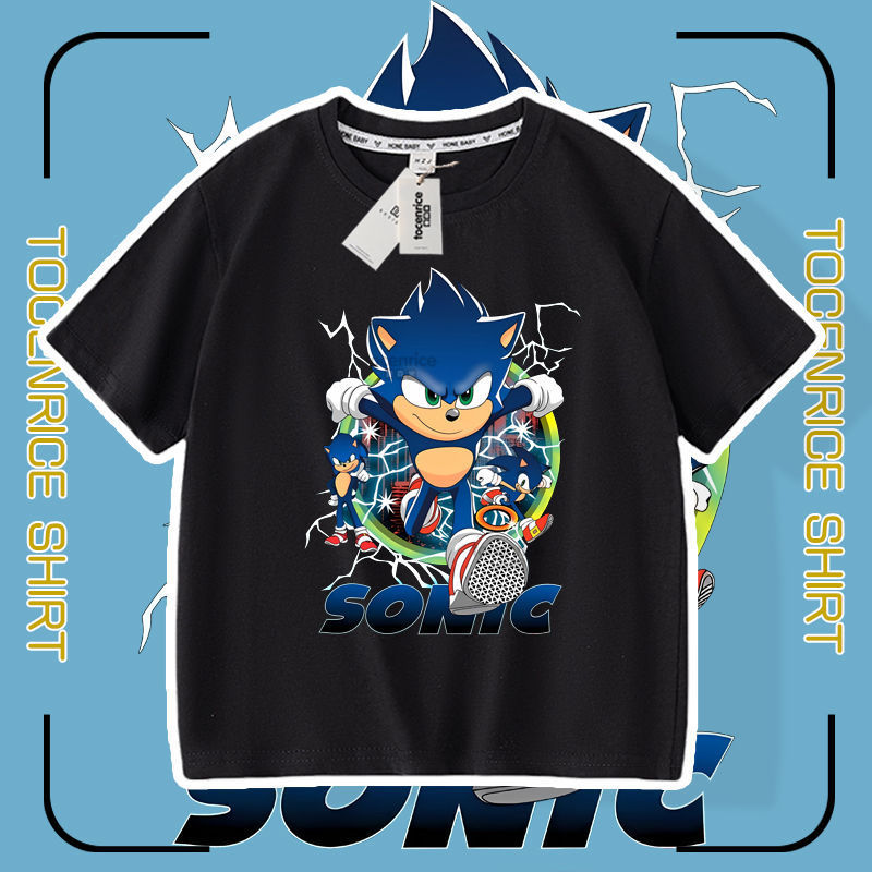Sonic Kidsren's Short-Sleeved T-Shirt Kidsren's Sonic Clothes Pure Cotton Summer Tops Boys Super Sonic Mouse Sonic Boy Sonic Kidsren's Short-Sleeved T-Shirt Kidsren's Sonic Clothes Pure Cotton Summer Tops Boys Super Sonic Mouse Sonic Boy