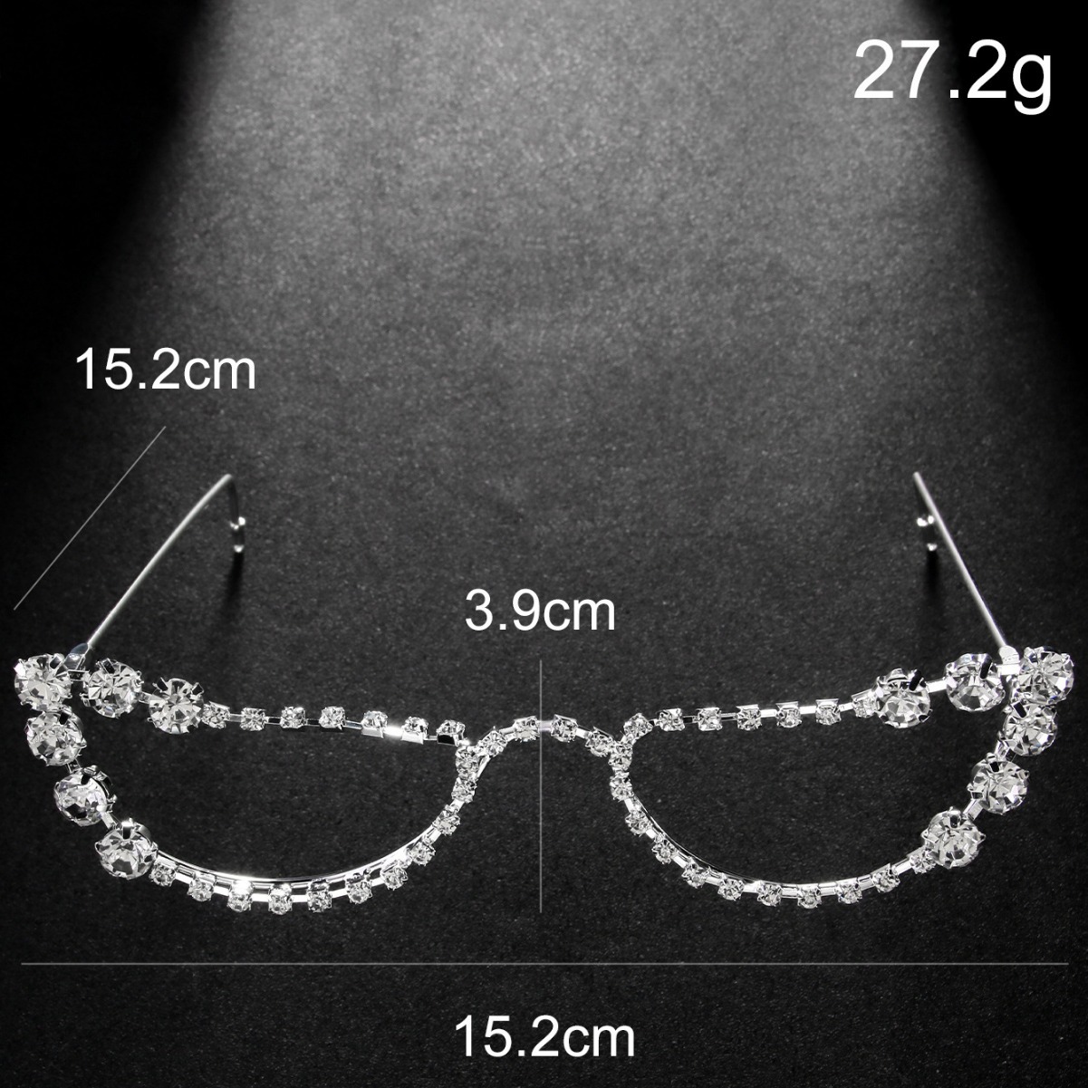 Personalidad europea y americana, marco de gafas de borla de diamantes completos, tendencia, marco de gafas huecas de diamantes de imitación de hip-hop, marco de gafas Eyeglass