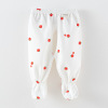 Cotton children's trousers for new born, clothing, thermal underwear, 0-3 month