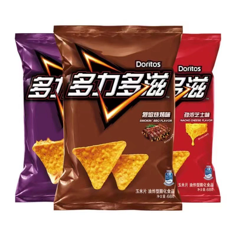 Doritos кукурузные хлопья 68 г * 22 упаковки целых коробок оптом с фабрики для отдыха Пыхтел Картофельные Чипсы детские закуски