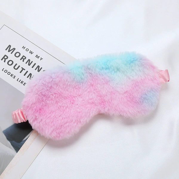 16# Purple tie-dye plush eye mask