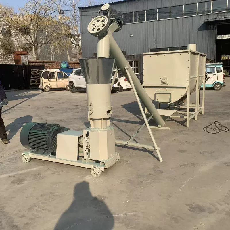 科特迪瓦鸡鸭鹅饲料颗粒生产线 秸秆玉米饲料机 牛羊鱼饲料生产线