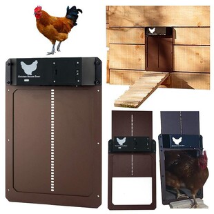 Autotic Chicen Cop Dor New Second Generation Pet Cage Household Automatic Light Sensing Chicken Coop Door Pet Door