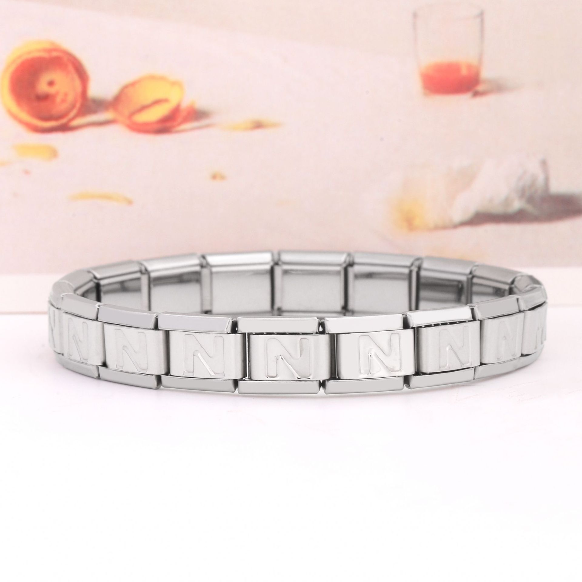 Rostfreier Stahl IG-Stil Brief Polieren Armbänder display picture 10