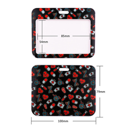 Doctor Pills Cat Mobile Phone Lanyard Card Holder Combination Bus Card Brand Work Lanyard Campus Card Pendant Accessories