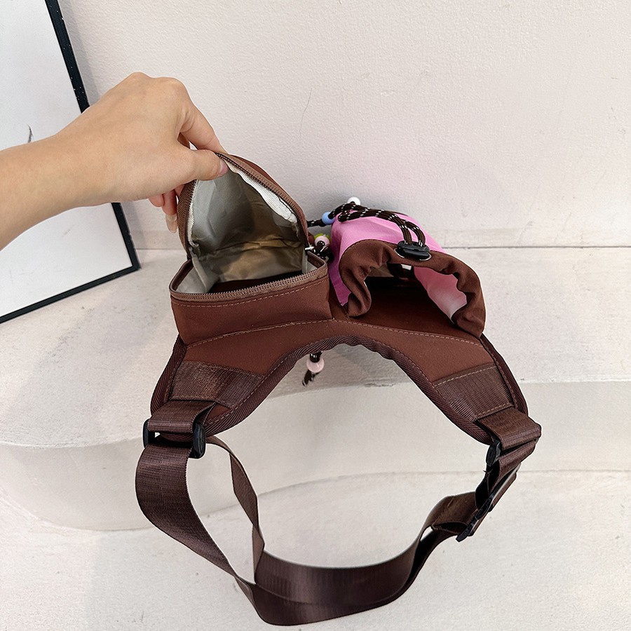 Cross-Border New Style Outdoor Sports Water Bottle Bag, Lightweight and Fashionable Color-Blocking Shoulder Bag, Multi-Functional Mountaineering Casual Crossbody Bag