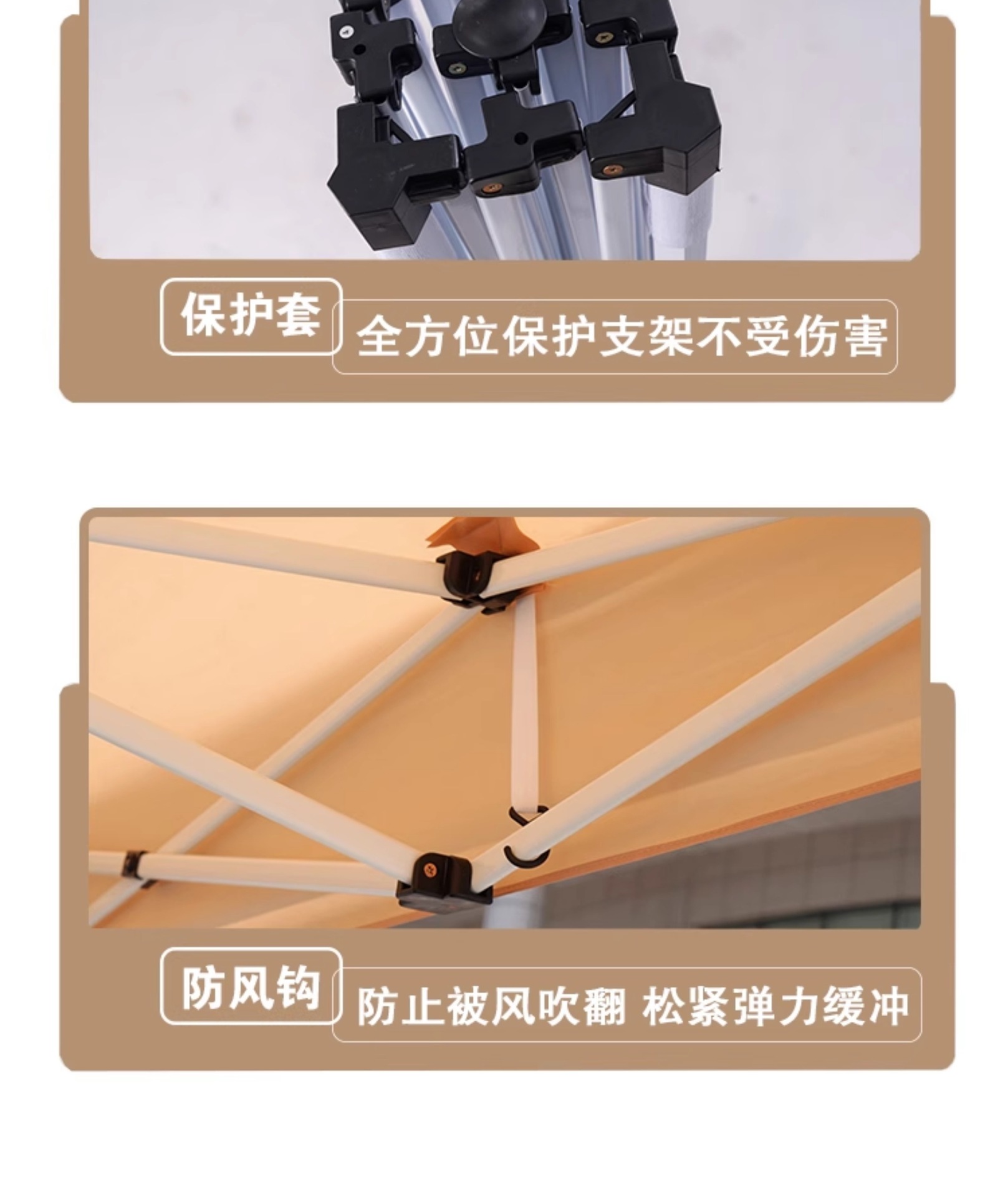 Four-Legged Rainproof Tent, Four-Corner Foldableing Awning, Outdoor Sun Umbrella, Retractable Transparent Canopy for Stall Use
