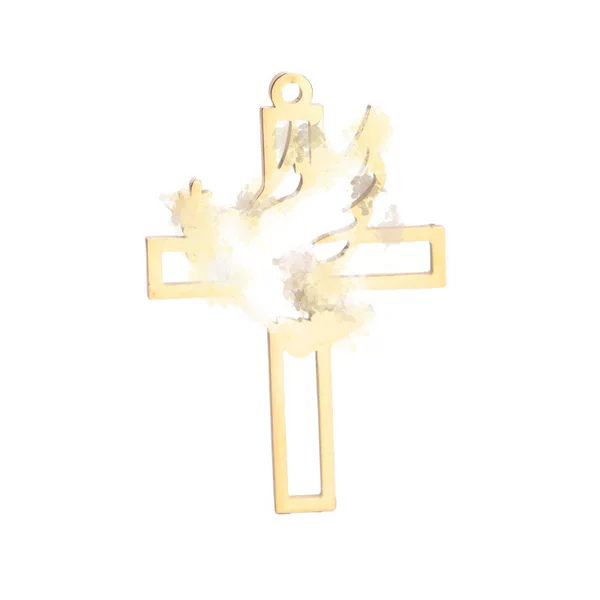 Popular Creative Stainless Steel Cross and Peace Bird Pendant Jewelry Accessories for Men and Women