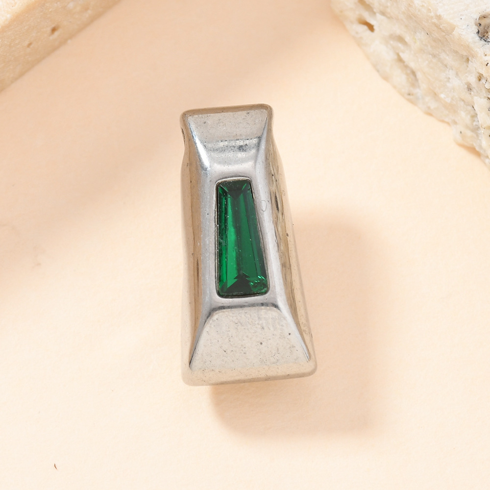 Un solo colgante de acero inoxidable accesorios de fundición de diseño de diseño universal colgante de piedra de silicio accesorios diy