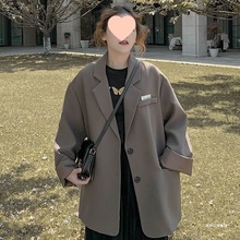 小西装外套女2025春秋季新款时尚韩版气质宽松学院风西服女上衣潮