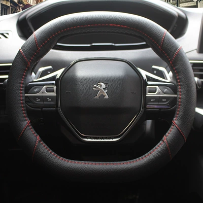 Dongfeng Peugeot 400850082008508 Logo: Steering wheel cover - double-d-type-a-black-red-line-34cm