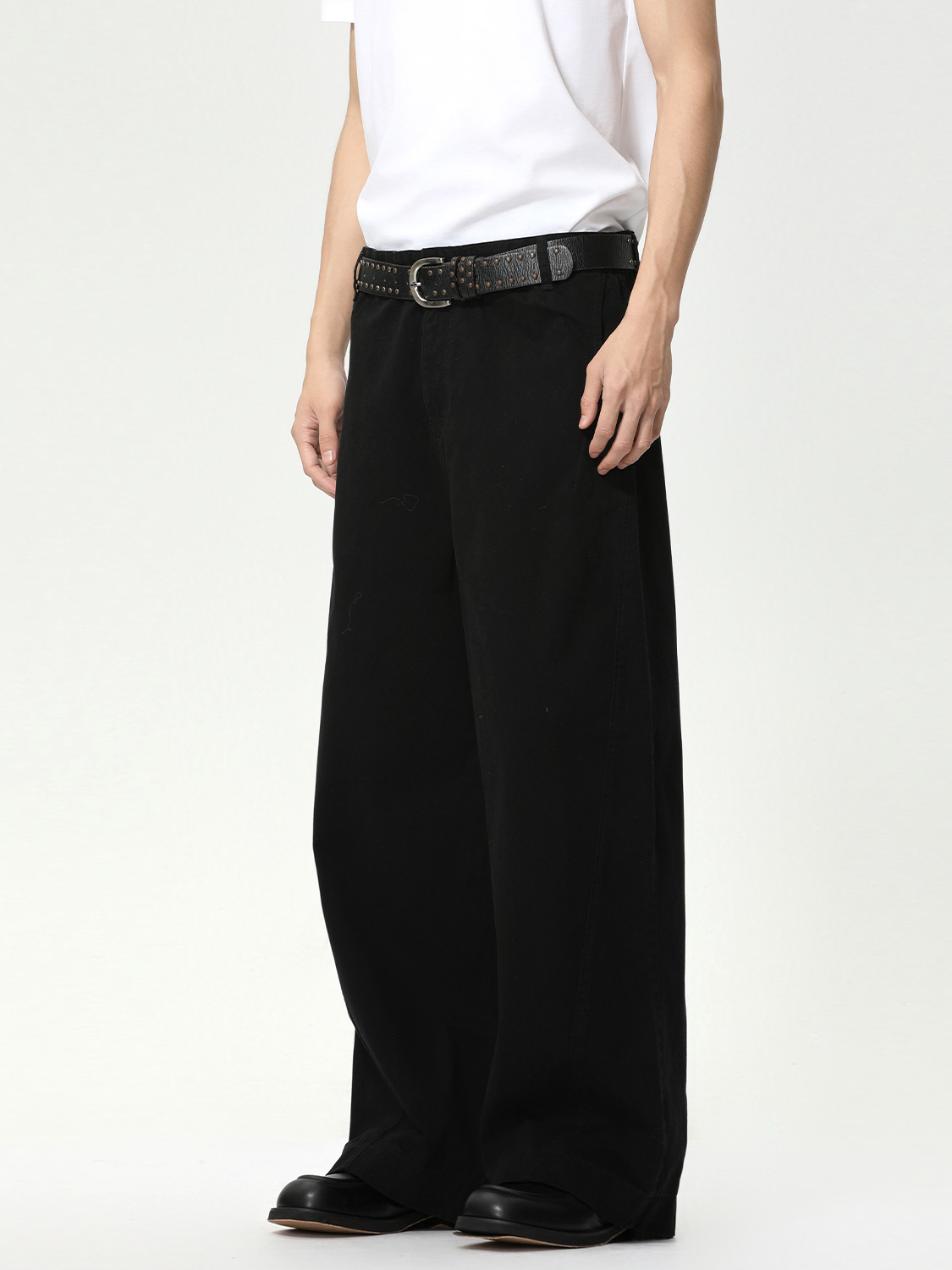 MTLCLOTHES Hombres| Coreano de color sólido clásico minimalista Casual rectángulo Cleanfit minimalista jeans