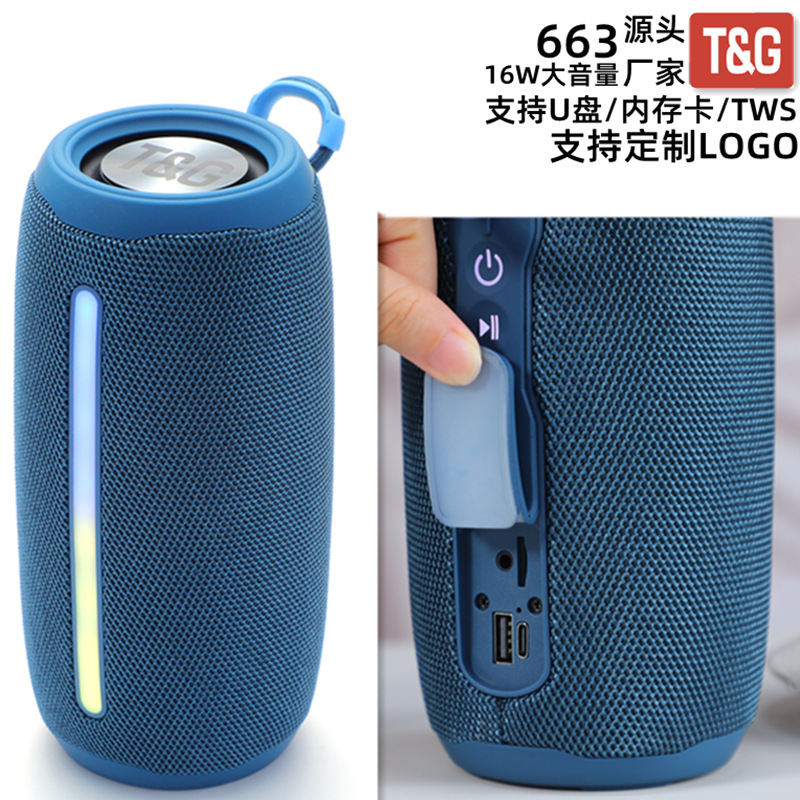 Tg663ポータブルled bluetoothスピーカーtwsインターコネクトギフトハイパワーオーディオ屋外デュアルスピーカー小型スピーカー|undefined