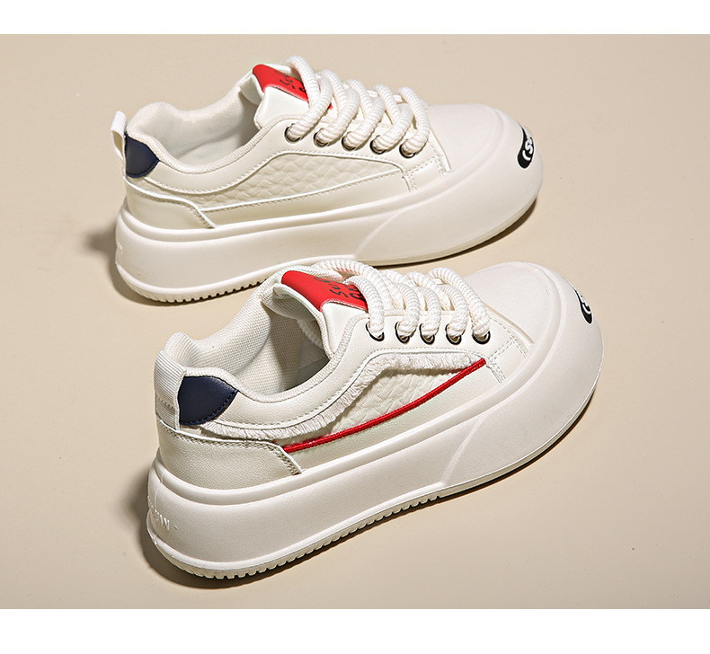 2024 Petites chaussures blanches Printemps pour femmes Nouvelle édition coréenne Instagram Étudiante Étudiante Loisirs Sports Chaussures de planche polyvalentes Street Shoot_voghion.com