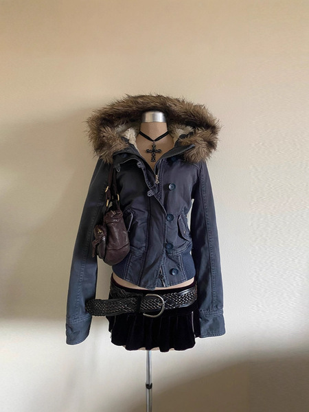 Autumn retro removable short denim fashionable elegant jacket