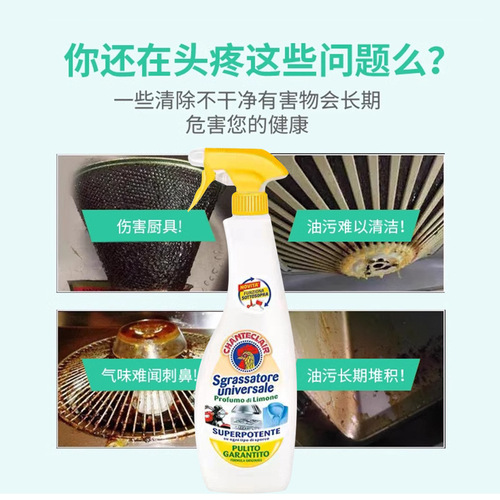 Imported kitchen oil stain remover large cock oil stain remover range hood 600ml cleaner wholesale