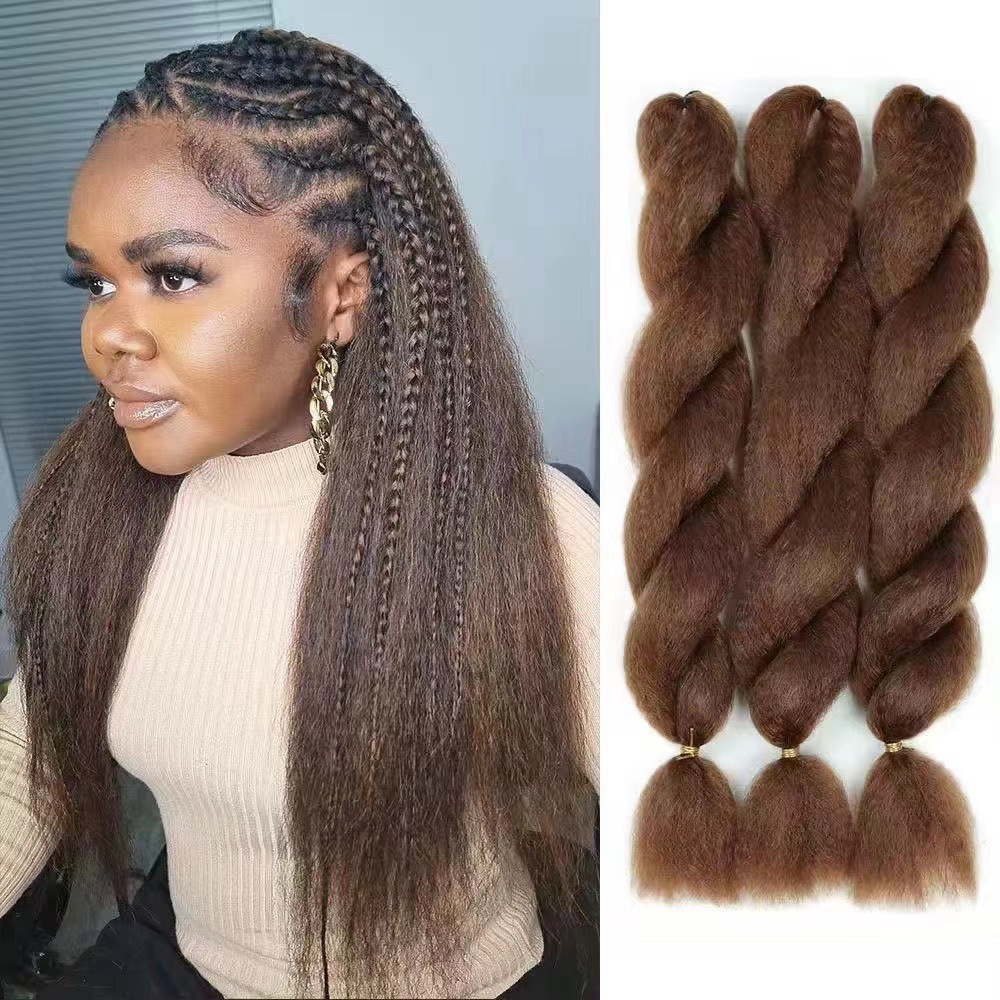 Africano trenzado pelucina color trenzado bulk vixen crochet hair 26 pulgadas trenzado grande