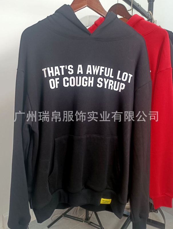 跨境高品质美式潮牌TRAPSTAR秋冬款纯棉字母印花连帽衫情侣卫衣|undefined