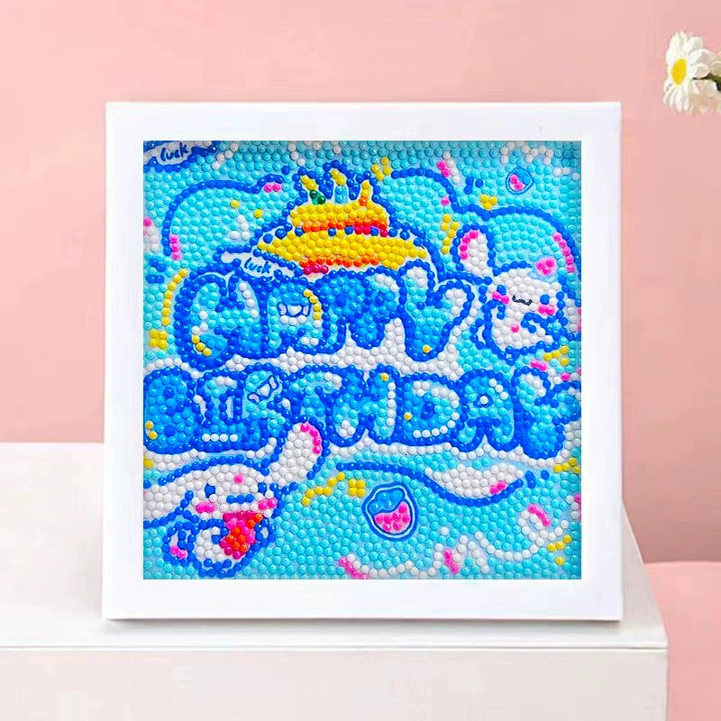 DIY-набор для алмазной мозаики 17×17 см, пластиковая рама, дизайн щенок, полный набор инструментов для кладки