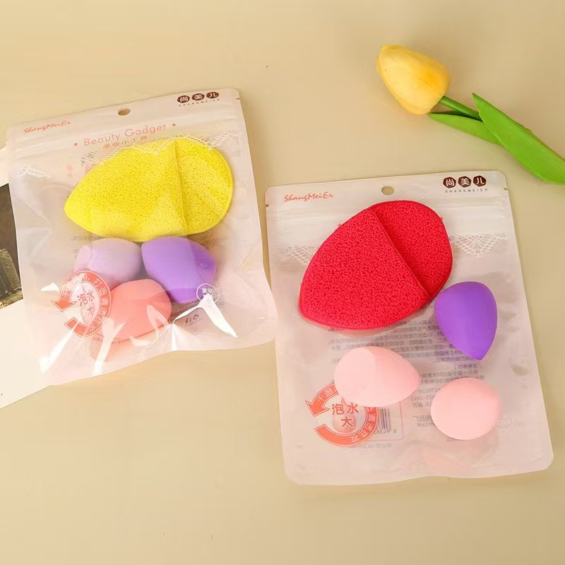 El nuevo polvo Shangmei 'er gota de agua polvo de algodón para el maquillaje ligero, ropa de vestir seco y húmedo, polvo de doble uso, cojín de aire