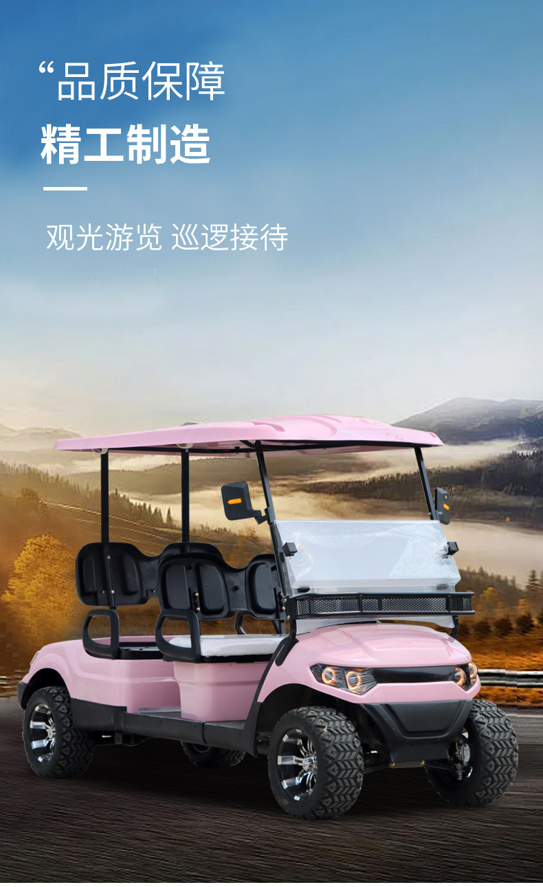 Dewu Junheng Electric Sightseeing Car, Golf Cart, Real Estate Viewing Reception Vehicle, Off-Road Shuttle Bus, Community Golf Cart