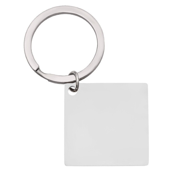 Cross-Border Creative Simple Stainless Steel Christmas Calendar with Genuine Engraving Keychain Couple Anniversary Gift