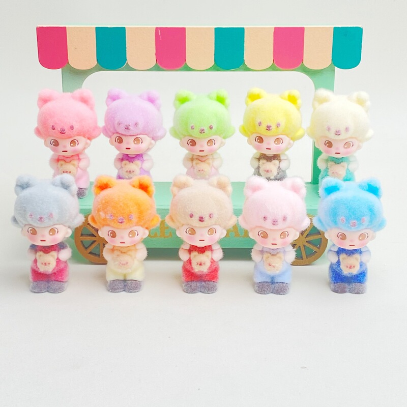 植毛かわいいディモ樹脂小さなかわいい漫画の装飾品変更された赤ちゃんフィギュアブラインドボックスかわいいギフト装飾品 diy|undefined