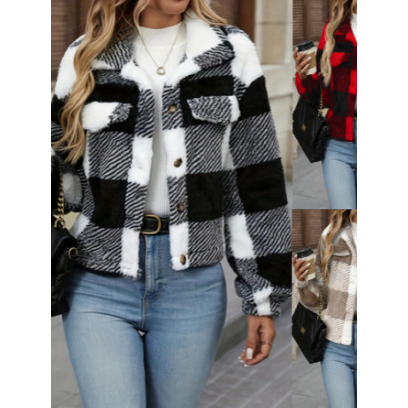 European and American Cross-Border Winter Double-Sided Plush Women's Jacket Amazon Temu Best-Selling Women's Elegant Imitation Fur Jacket