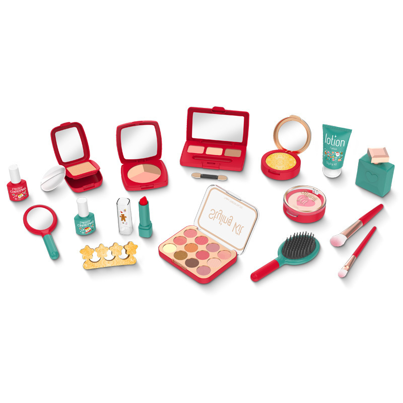 Niñas transfronterizas niños casa simulación de vestir maquillaje conjunto de maquillaje joyas de maquillaje vestido vestido juguetes de Navidad