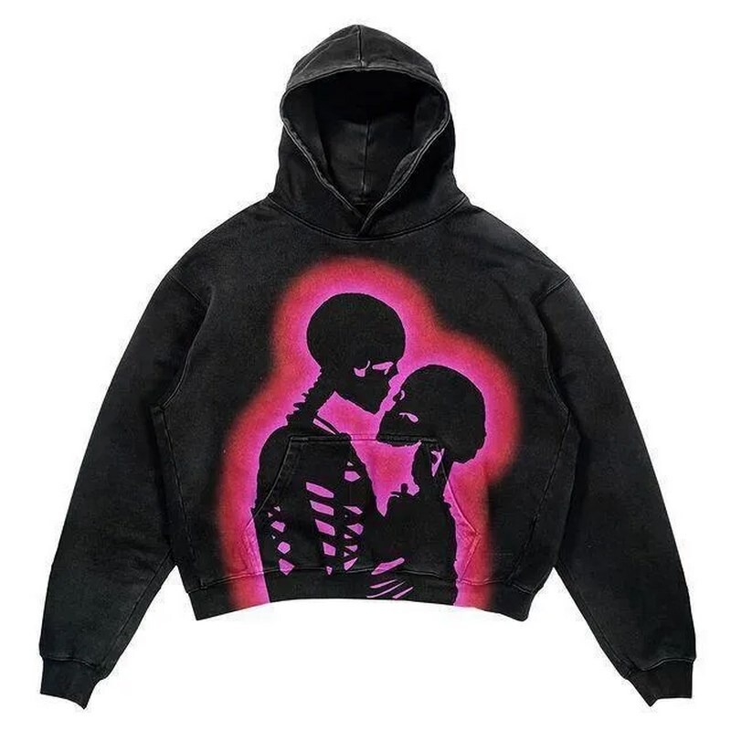 Autumn Winter Oversized Skull Print Men's Hoodies Hip Hop Streetwear Creative Graphic Couple Sports Casual Sweatshirtss Autumn Winter Oversized Skull Print Men's Hoodies Hip Hop Streetwear Creative Graphic Couple Sports Casual Sweatshirtss