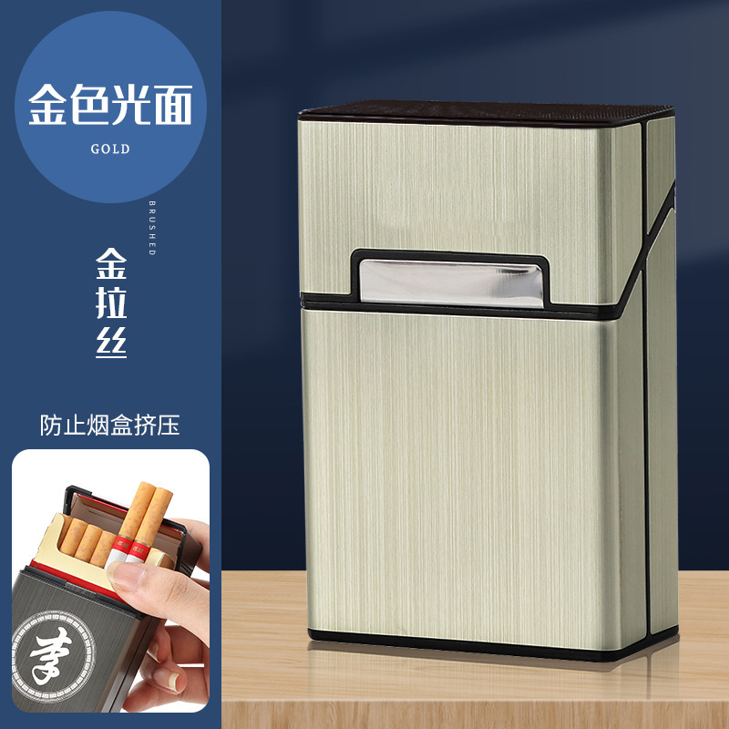 跨境新款铝合金装香烟盒20支粗支可激光刻字个性化创意烟盒工厂销|undefined