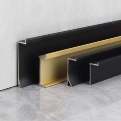 Ultra-narrow aluminum alloy wall-mounted recessed installation baseboard curved baseboard with small arc convex angle corner custom 