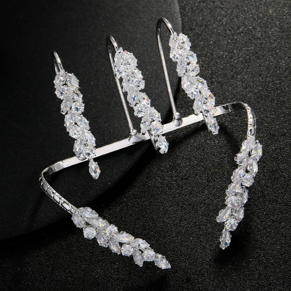 Aliexpress pulsera de zircon de hoja caliente personalidad exagerada ajustable accesorios de pulsera de apertura Bracelet mujer