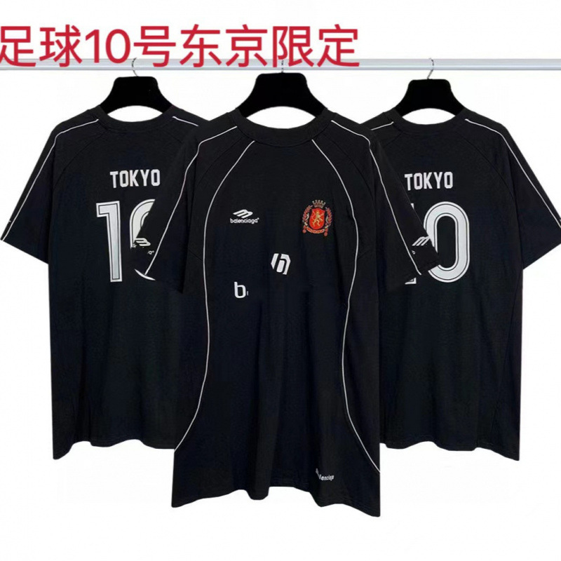 High-Quality Cross-Border American-Style 25Ss Summer New No. 10 Jersey Letter Loose Short-Sleeve T-Shirt Wholesale