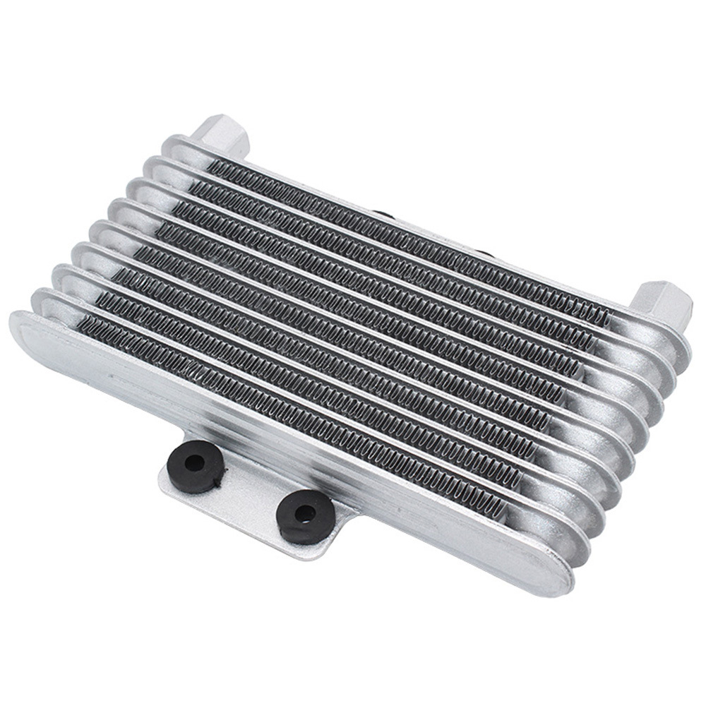 Motorcycle engine heat dissipation Universal Oil Cooler 8 rows cooling radiator replacement parts heat sink + oil pipe screw