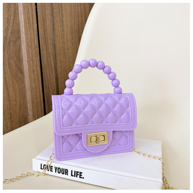 157g Weight Polyester Lining Material Flip Cover Closure Type Single Shoulder Strap Strap Type Jelly Bag Bags Type Casual, Holiday Occasion PVC Material Solid Color Pattern All Seasons Season Women's Gender Basic, Classic Style Style Square Shape Small Size Women's Small PVC Solid Color Basic Classic Style Square Flip Cover Jelly Bag 43